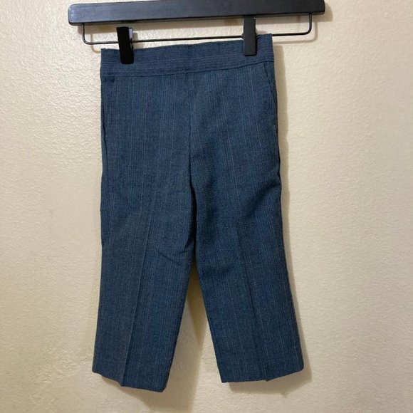 Vintage TFW Kidz Blue Pinstriped Suit Blazer & Slacks/Suit Pants Size 24 Months - Picture 5 of 6